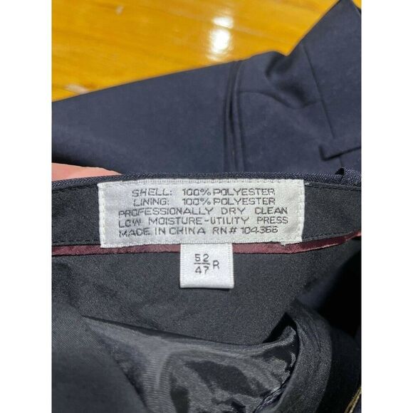 Falcone Men's Dress Pants Size 42x29 (52/47 Tag) Navy Andrew Style Cuffed NWT - Picture 4 of 7